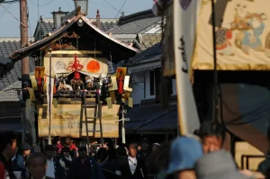 Kasuga Shrine Autumn Festival in Tambasasayama Castle Town Area